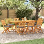 vidaXL Scaun pliant 8 pcs Gri 49 x 57.5 x 92cm Lemn masiv de acacia vidaXL Scaun pliant 8 pcs Gri 49 x 57.5 x 92cm Lemn masiv de acacia