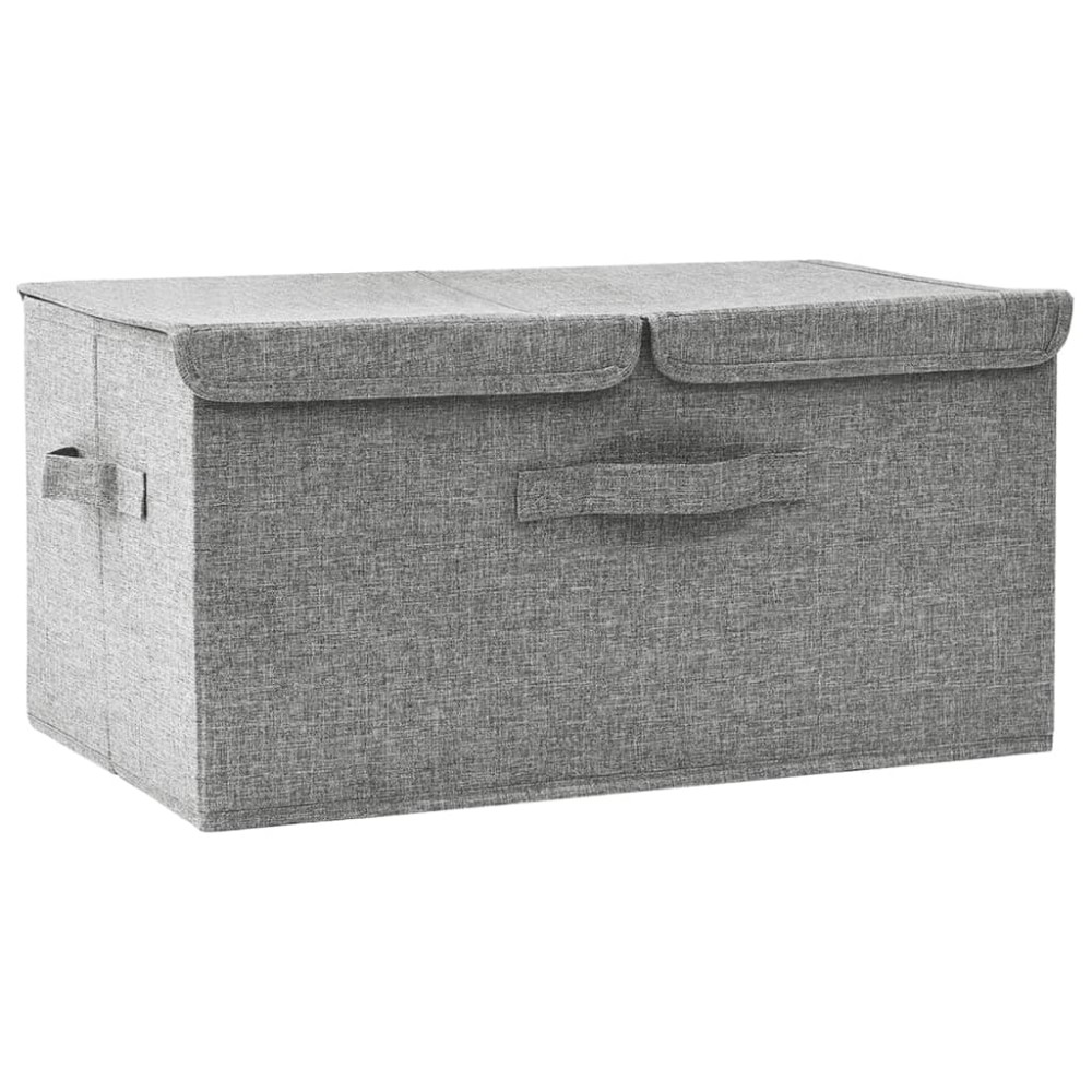 vidaXL Cutie de depozitare, gri, 50x30x25 cm, material textil