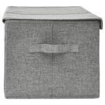 vidaXL Cutie de depozitare, gri, 50x30x25 cm, material textil vidaXL Cutie de depozitare, gri, 50x30x25 cm, material textil