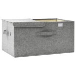 vidaXL Cutie de depozitare, gri, 50x30x25 cm, material textil vidaXL Cutie de depozitare, gri, 50x30x25 cm, material textil
