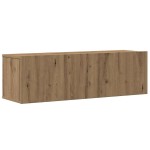 vidaXL Set dulap TV 8 piese montat pe perete Stejar artizanal vidaXL Set dulap TV 8 piese montat pe perete Stejar artizanal