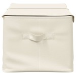 vidaXL Cutie de depozitare, crem, 50x30x25 cm, material textil vidaXL Cutie de depozitare, crem, 50x30x25 cm, material textil