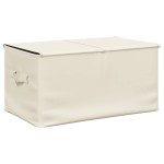 vidaXL Cutie de depozitare, crem, 50x30x25 cm, material textil vidaXL Cutie de depozitare, crem, 50x30x25 cm, material textil