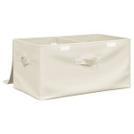 vidaXL Cutie de depozitare, crem, 50x30x25 cm, material textil vidaXL Cutie de depozitare, crem, 50x30x25 cm, material textil