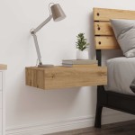 vidaXL Noptiera Stejar artizanal 60x35 cm Lemn prelucrat