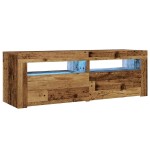 vidaXL Noptiere cu LED-uri, 2 buc., Lemn vechi, 60x35x40 cm