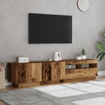 vidaXL Dulap TV cu lumini LED lemn vechi 180x35x40 cm lemn prelucrat vidaXL Dulap TV cu lumini LED lemn vechi 180x35x40 cm lemn prelucrat