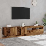 vidaXL Dulap TV cu lumini LED lemn vechi 200x35x40 cm lemn prelucrat vidaXL Dulap TV cu lumini LED lemn vechi 200x35x40 cm lemn prelucrat