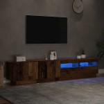 vidaXL Dulap TV cu lumini LED lemn vechi 200x35x40 cm lemn prelucrat vidaXL Dulap TV cu lumini LED lemn vechi 200x35x40 cm lemn prelucrat