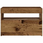vidaXL Noptiera cu lumini LED Lemn vechi 60x35x40 cm Lemn prelucrat vidaXL Noptiera cu lumini LED Lemn vechi 60x35x40 cm Lemn prelucrat