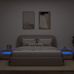 vidaXL Noptiera cu lumini LED Stejar Artisan 60x35x40cm Lemn prelucrat vidaXL Noptiera cu lumini LED Stejar Artisan 60x35x40cm Lemn prelucrat