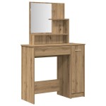 vidaXL Set de masă de toaletă din lemn de stejar artizanal