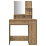 vidaXL Set de masă de toaletă din lemn de stejar artizanal