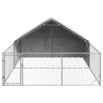 vidaXL Canisa de exterior cu alergare 4x3x1,9 m otel galvanizat vidaXL Canisa de exterior cu alergare 4x3x1,9 m otel galvanizat