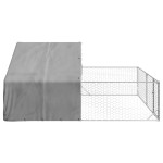 vidaXL Canisa de exterior cu alergare 5x3x1,9 m otel galvanizat vidaXL Canisa de exterior cu alergare 5x3x1,9 m otel galvanizat