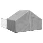 vidaXL Canisa de exterior cu alergare 5x3x1,9 m otel galvanizat vidaXL Canisa de exterior cu alergare 5x3x1,9 m otel galvanizat