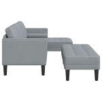 vidaXL Set de canapea 2 pcs Gri deschis 173 x 131 x 67 cm țesătură