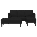 vidaXL Set de canapea 2 pcs Negru 173 x 131 x 67 cm țesătură vidaXL Set de canapea 2 pcs Negru 173 x 131 x 67 cm țesătură