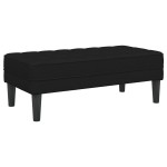 vidaXL Set de canapea 2 pcs Negru 173 x 131 x 67 cm țesătură vidaXL Set de canapea 2 pcs Negru 173 x 131 x 67 cm țesătură