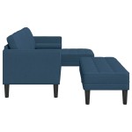 vidaXL Set de canapea 2 pcs Albastru 173 x 131 x 67 cm țesătură vidaXL Set de canapea 2 pcs Albastru 173 x 131 x 67 cm țesătură