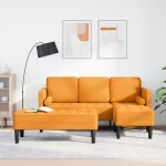 vidaXL Set de canapea 2 pcs Galben Întunecat 173 x 131 x 67 cm vidaXL Set de canapea 2 pcs Galben Întunecat 173 x 131 x 67 cm