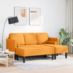 vidaXL Set de canapea 2 pcs Galben Întunecat 173 x 131 x 67 cm vidaXL Set de canapea 2 pcs Galben Întunecat 173 x 131 x 67 cm