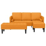 vidaXL Set de canapea 2 pcs Galben Întunecat 173 x 131 x 67 cm vidaXL Set de canapea 2 pcs Galben Întunecat 173 x 131 x 67 cm