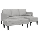 vidaXL Set de canapea 2 pcs Gri de nor 173 x 131 x 67 cm țesătură