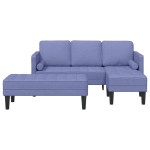 vidaXL Set de canapea 2 pcs Albastru Jeans 173 x 131 x 67 cm țesătură vidaXL Set de canapea 2 pcs Albastru Jeans 173 x 131 x 67 cm țesătură