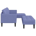 vidaXL Set de canapea 2 pcs Albastru Jeans 173 x 131 x 67 cm țesătură vidaXL Set de canapea 2 pcs Albastru Jeans 173 x 131 x 67 cm țesătură