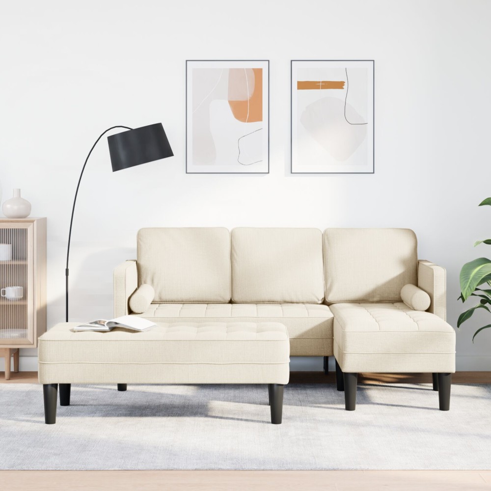 vidaXL Set de canapea 2 pcs Pânză 173 x 131 x 67 cm țesătură