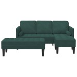 vidaXL Set de canapea 2 pcs Verde închis 173 x 131 x 67 cm Catifea