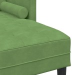 Canapea pentru grădină vidaXL cu bancă și perne L-Forma din catifea verde deschis Canapea pentru grădină vidaXL cu bancă și perne L-Forma din catifea verde deschis