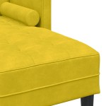 Canapea de Grădină vidaXL cu băncuță și perne în formă de L din catifea galbenă Canapea de Grădină vidaXL cu băncuță și perne în formă de L din catifea galbenă