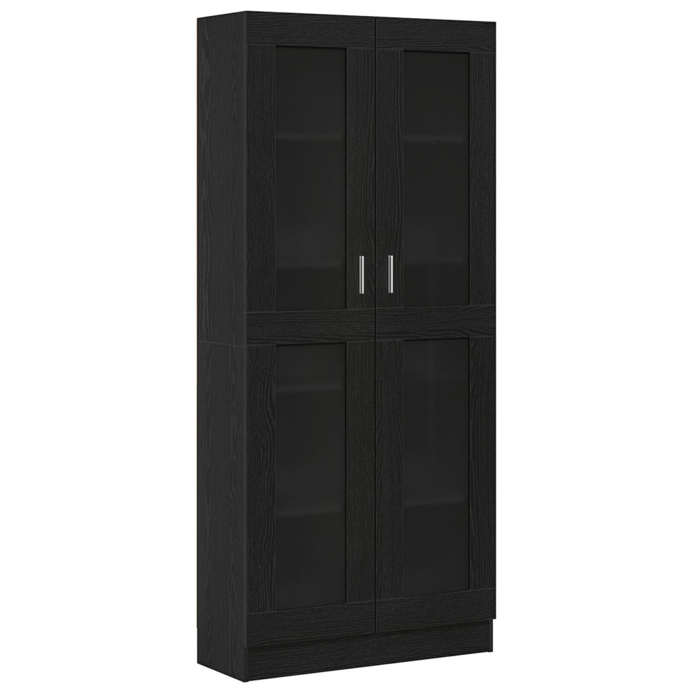 vidaXL Dulap pentru cărți Stejar negru 82,5 x 30,5 x 185 cm