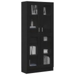vidaXL Dulap pentru cărți Stejar negru 82,5 x 30,5 x 185 cm