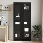 vidaXL Dulap pentru cărți Stejar negru 82,5 x 30,5 x 185 cm