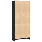 vidaXL Dulap pentru cărți Stejar negru 82,5 x 30,5 x 185 cm