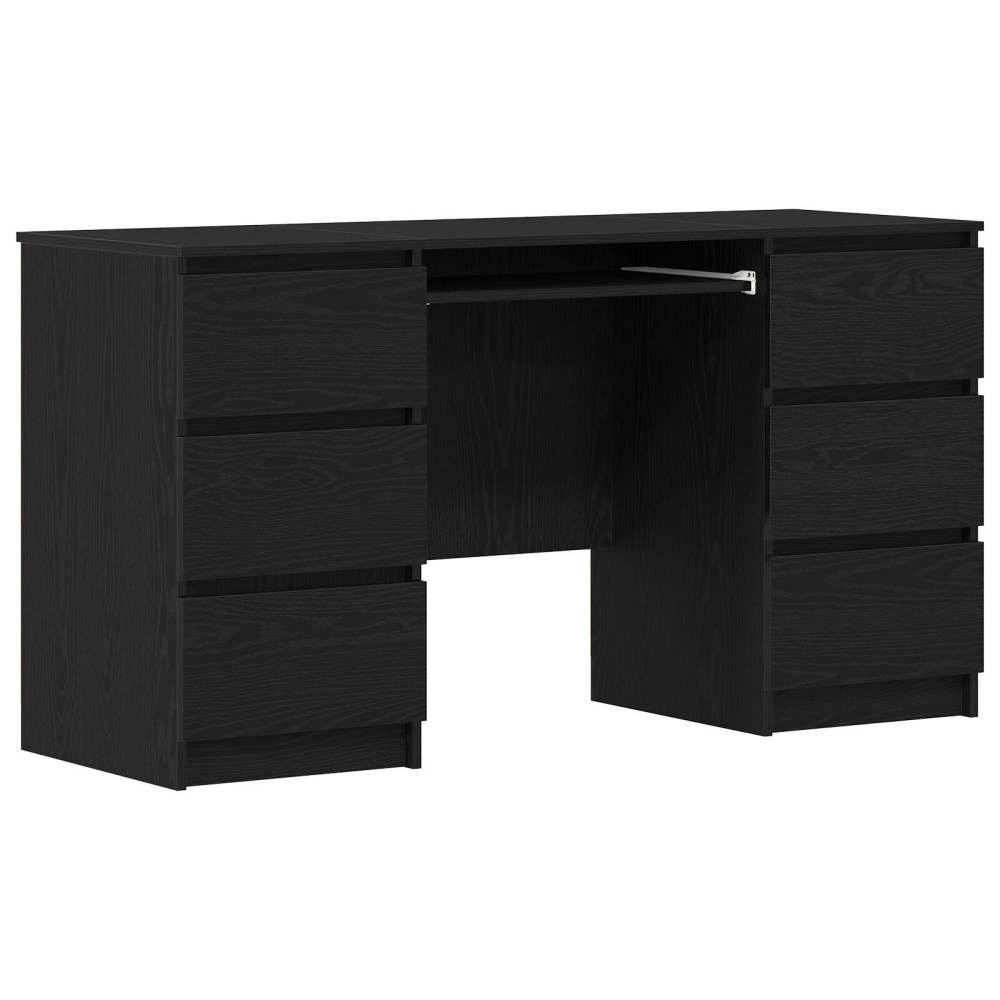 vidaXL Birouri 2 buc Negru Stejar 140x50x76 cm Lemn prelucrat