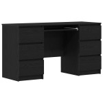 vidaXL Birouri 2 buc Negru Stejar 140x50x76 cm Lemn prelucrat