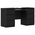 vidaXL Birouri 2 buc Negru Stejar 140x50x76 cm Lemn prelucrat