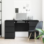 vidaXL Birouri 2 buc Negru Stejar 140x50x76 cm Lemn prelucrat