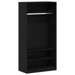 vidaXL Dulap Negru din Stejar 100 x 50 x 200 cm - E făcut din lemn compozit vidaXL Dulap Negru din Stejar 100 x 50 x 200 cm - E făcut din lemn compozit
