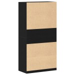 vidaXL Dulap Negru din Stejar 100 x 50 x 200 cm - E făcut din lemn compozit vidaXL Dulap Negru din Stejar 100 x 50 x 200 cm - E făcut din lemn compozit