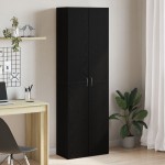 vidaXL Dulap de birou Negru Stejar 60 x 32 x 190 cm, făcut din lemn stratificat. vidaXL Dulap de birou Negru Stejar 60 x 32 x 190 cm, făcut din lemn stratificat.