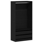 vidaXL <strong> Dulap Negru din Stejar</strong> - 100 x 50 x 200 cm - Fabricat din Lemn Prelucrat vidaXL <strong> Dulap Negru din Stejar</strong> - 100 x 50 x 200 cm - Fabricat din Lemn Prelucrat