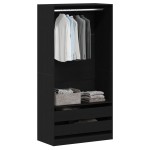 vidaXL <strong> Dulap Negru din Stejar</strong> - 100 x 50 x 200 cm - Fabricat din Lemn Prelucrat vidaXL <strong> Dulap Negru din Stejar</strong> - 100 x 50 x 200 cm - Fabricat din Lemn Prelucrat