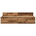 vidaXL Cadru de pat cu headboard Lemn vechi 200 x 200 cm Lemn compozit vidaXL Cadru de pat cu headboard Lemn vechi 200 x 200 cm Lemn compozit