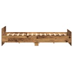 vidaXL Cadru de pat cu headboard Lemn vechi 200 x 200 cm Lemn compozit vidaXL Cadru de pat cu headboard Lemn vechi 200 x 200 cm Lemn compozit