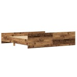vidaXL Cadru de pat cu headboard Lemn vechi 200 x 200 cm Lemn compozit vidaXL Cadru de pat cu headboard Lemn vechi 200 x 200 cm Lemn compozit